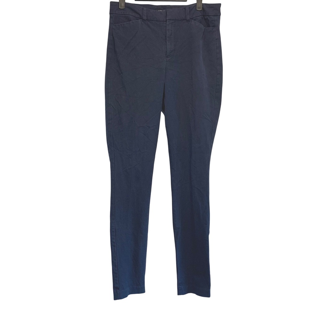 Old Navy Pixie Pants 10 Tall High Rise Navy Blue Stretch Trousers Preppy Classic